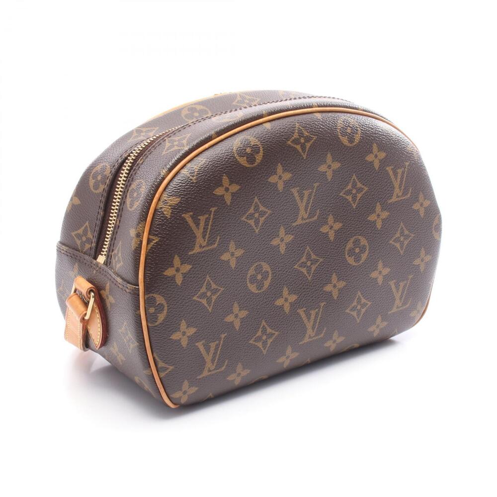 Louis Vuitton Leather Canvas Monogram Blois Shoulder Brown Bag